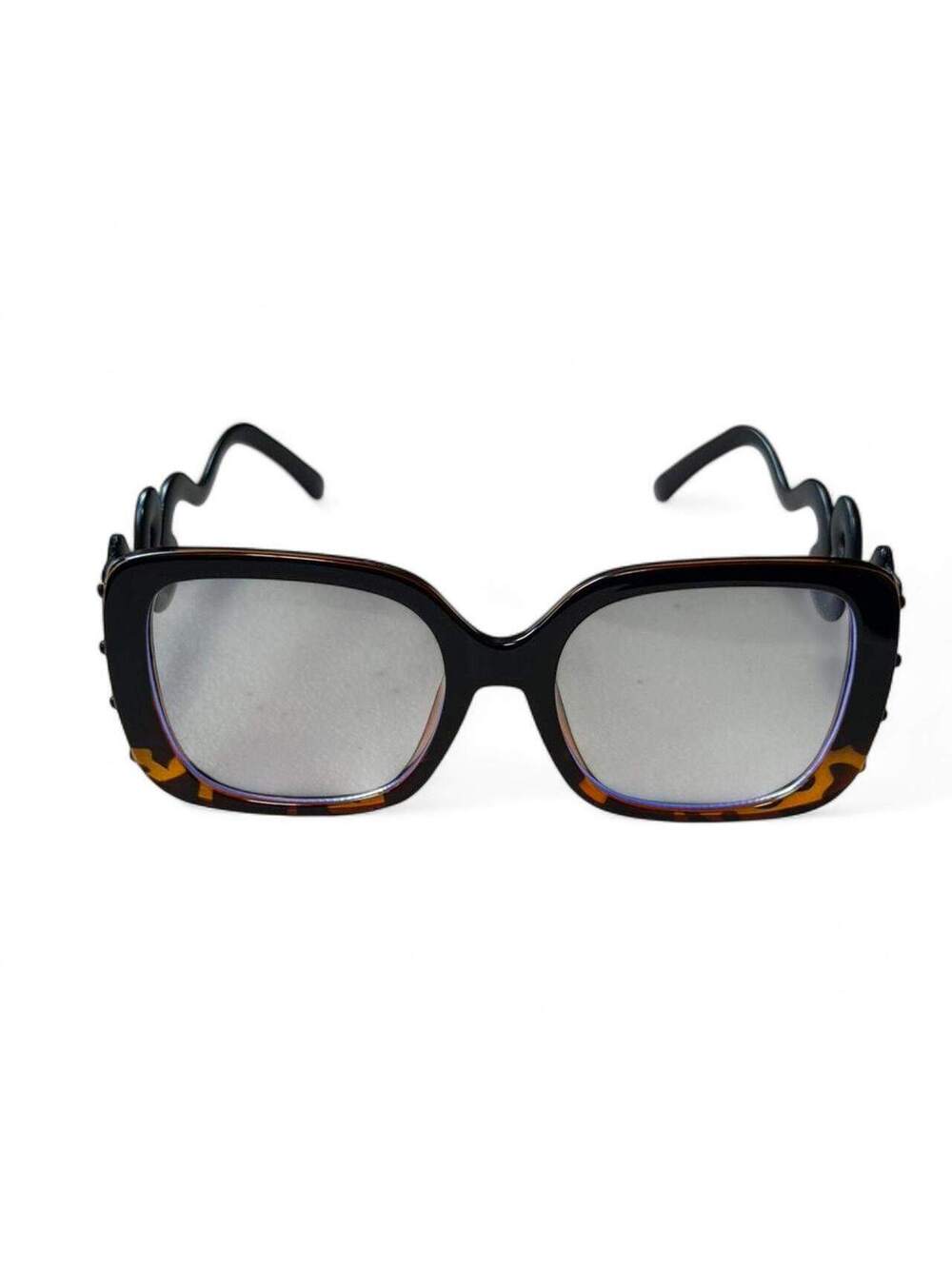 Women's Square Sunglasses with Ornate Side Arms